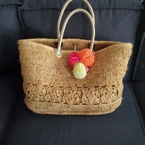 Lily Pulitzer Straw, Large Beach Bag
